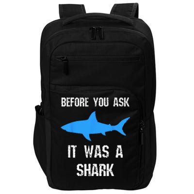 Funny Amputee Amputation Surgery Shark Humor Impact Tech Backpack