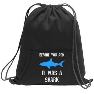 Funny Amputee Amputation Surgery Shark Humor Sweatshirt Cinch Pack Bag