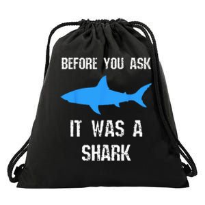 Funny Amputee Amputation Surgery Shark Humor Drawstring Bag