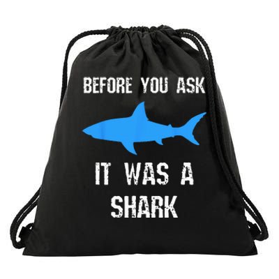 Funny Amputee Amputation Surgery Shark Humor Drawstring Bag