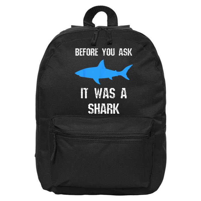 Funny Amputee Amputation Surgery Shark Humor 16 in Basic Backpack