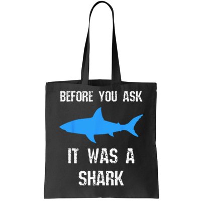 Funny Amputee Amputation Surgery Shark Humor Tote Bag