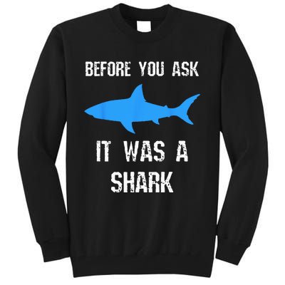 Funny Amputee Amputation Surgery Shark Humor Tall Sweatshirt