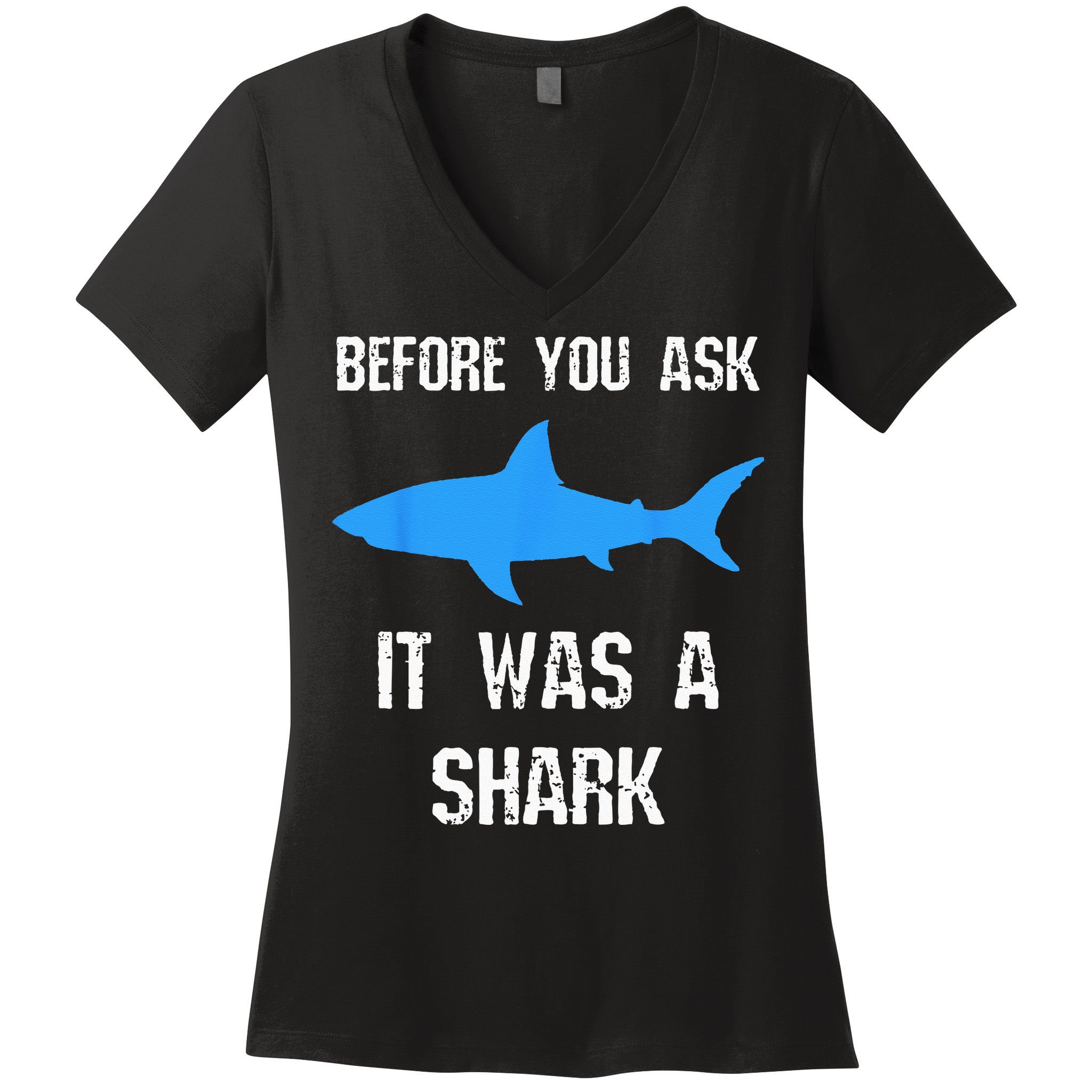 Funny Amputee Amputation Surgery Shark Humor Women's V-Neck T-Shirt