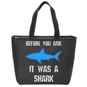 Funny Amputee Amputation Surgery Shark Humor Zip Tote Bag