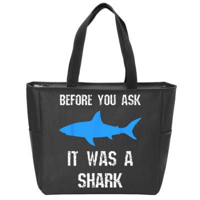 Funny Amputee Amputation Surgery Shark Humor Zip Tote Bag