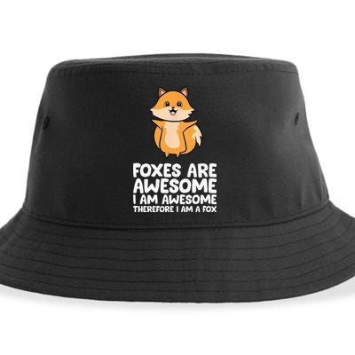 Foxes Are Awesome. I Am Awesome Therefore I Am A Fox Sustainable Bucket Hat