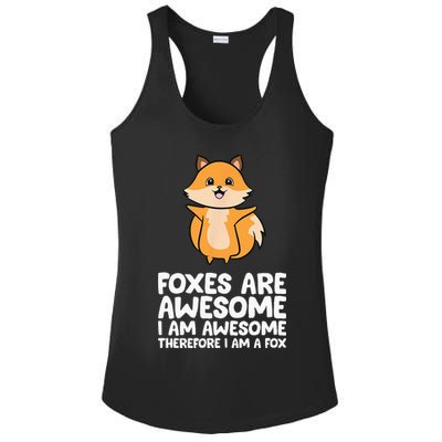 Foxes Are Awesome. I Am Awesome Therefore I Am A Fox Ladies PosiCharge Competitor Racerback Tank