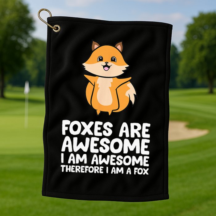 Foxes Are Awesome. I Am Awesome Therefore I Am A Fox Golf Towel