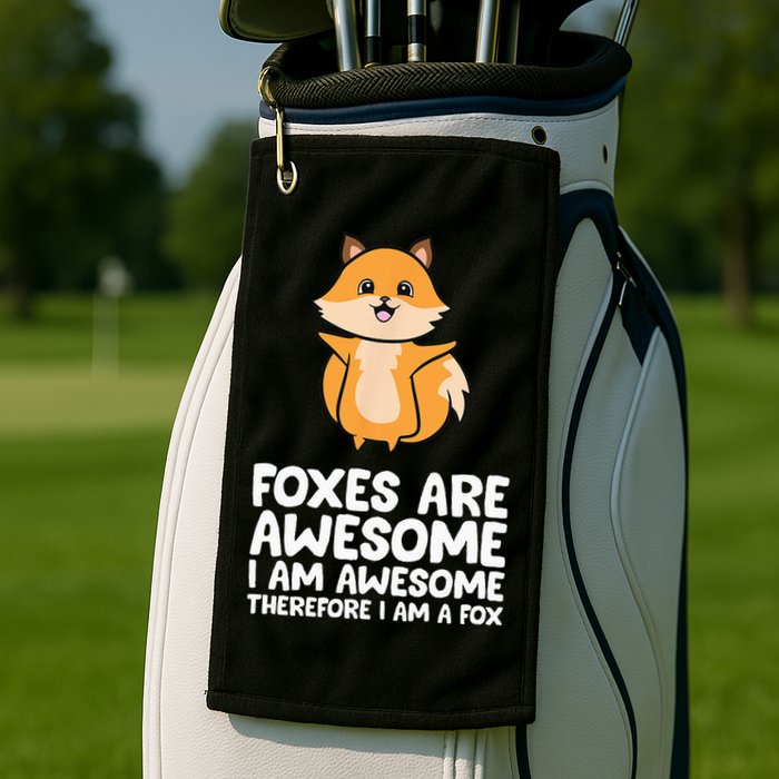 Foxes Are Awesome. I Am Awesome Therefore I Am A Fox Golf Towel