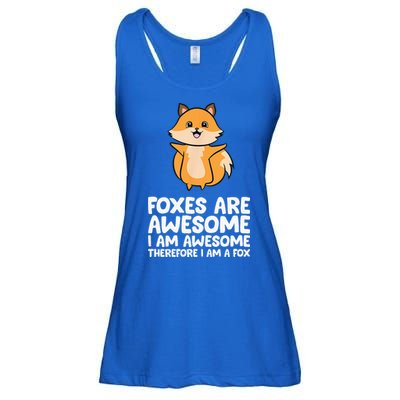 Foxes Are Awesome. I Am Awesome Therefore I Am A Fox Ladies Essential Flowy Tank