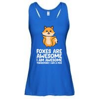 Foxes Are Awesome. I Am Awesome Therefore I Am A Fox Ladies Essential Flowy Tank