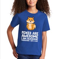 Foxes Are Awesome. I Am Awesome Therefore I Am A Fox Kids T-Shirt
