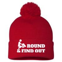 Fuck Around And Find Out Pom Pom 12in Knit Beanie