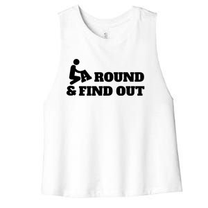 Fuck Around And Find Out Women's Racerback Cropped Tank