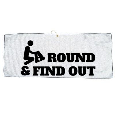 Fuck Around And Find Out Large Microfiber Waffle Golf Towel
