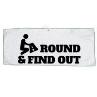 Fuck Around And Find Out Large Microfiber Waffle Golf Towel