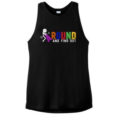 Fuck Around And Find Out Ladies PosiCharge Tri-Blend Wicking Tank