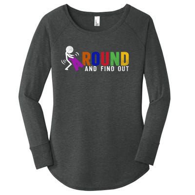 Fuck Around And Find Out Women's Perfect Tri Tunic Long Sleeve Shirt