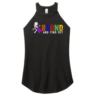 Fuck Around And Find Out Women’s Perfect Tri Rocker Tank