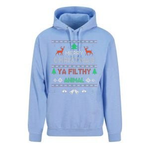 Funny Alone At Home Movies Merry Christmas You Filty Animal Unisex Surf Hoodie