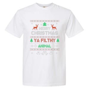 Funny Alone At Home Movies Merry Christmas You Filty Animal Garment-Dyed Heavyweight T-Shirt