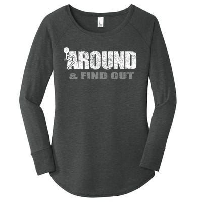 Fuck Around And Find Out Women's Perfect Tri Tunic Long Sleeve Shirt