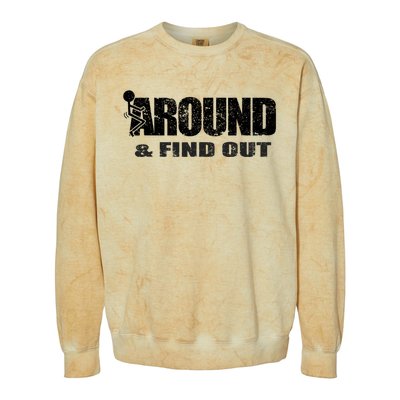 Fuck Around And Find Out Colorblast Crewneck Sweatshirt