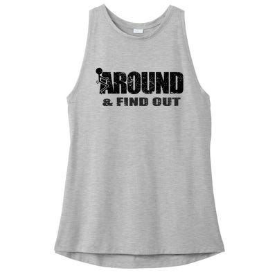 Fuck Around And Find Out Ladies PosiCharge Tri-Blend Wicking Tank