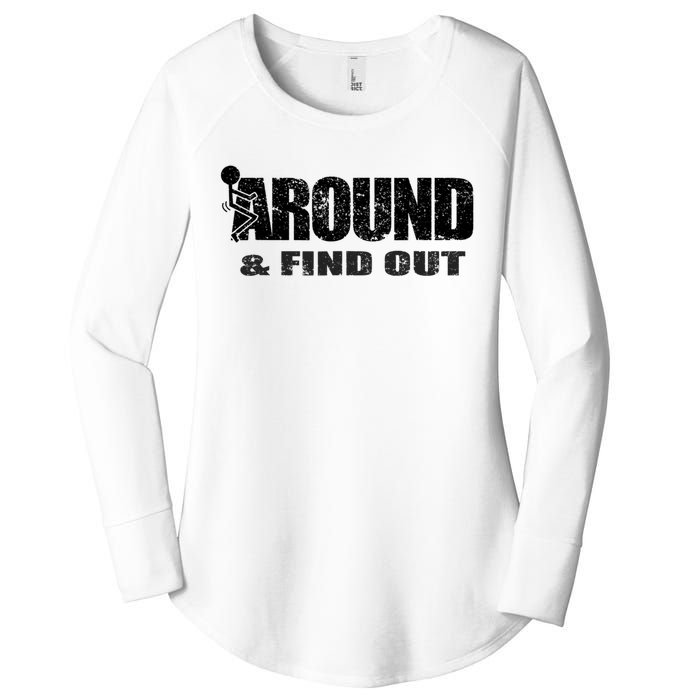 Fuck Around And Find Out Women's Perfect Tri Tunic Long Sleeve Shirt