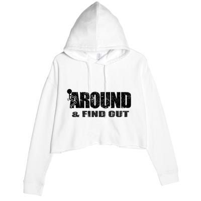 Fuck Around And Find Out Crop Fleece Hoodie