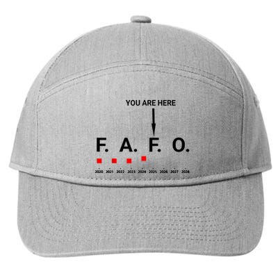 Funny Around And Find Out Fafo You Are Here Graph 2025 7-Panel Snapback Hat