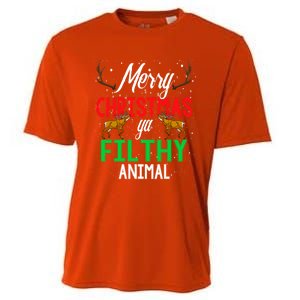 Funny Alone At Home Movies Merry Christmas You Filty Animal Gift Cooling Performance Crew T-Shirt