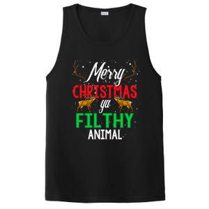 Funny Alone At Home Movies Merry Christmas You Filty Animal Gift PosiCharge Competitor Tank