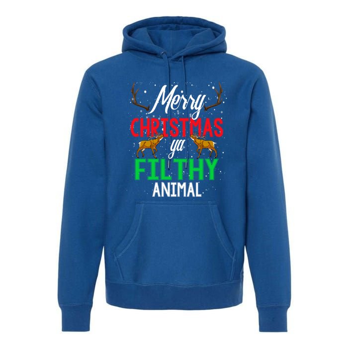 Funny Alone At Home Movies Merry Christmas You Filty Animal Gift Premium Hoodie