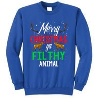 Funny Alone At Home Movies Merry Christmas You Filty Animal Gift Tall Sweatshirt