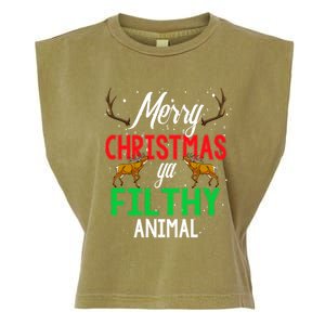 Funny Alone At Home Movies Merry Christmas You Filty Animal Gift Garment-Dyed Women's Muscle Tee