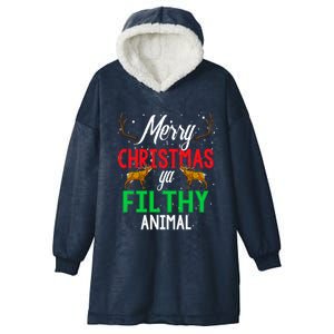 Funny Alone At Home Movies Merry Christmas You Filty Animal Gift Hooded Wearable Blanket