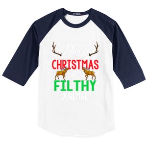 Funny Alone At Home Movies Merry Christmas You Filty Animal Gift Baseball Sleeve Shirt