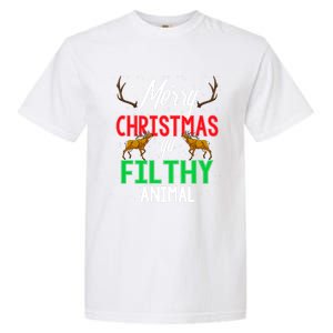 Funny Alone At Home Movies Merry Christmas You Filty Animal Gift Garment-Dyed Heavyweight T-Shirt