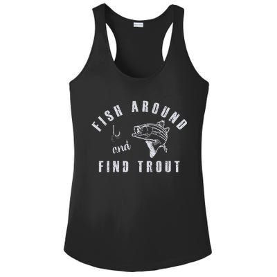 Fish Around And Find Trout Ladies PosiCharge Competitor Racerback Tank