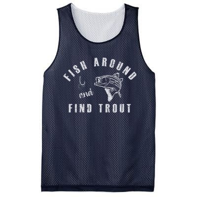 Fish Around And Find Trout Mesh Reversible Basketball Jersey Tank