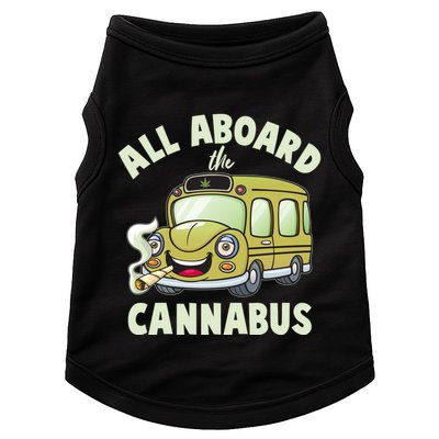 Funny All Aboard The Cannabus Doggie Tank