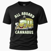 Funny All Aboard The Cannabus Performance Shirt