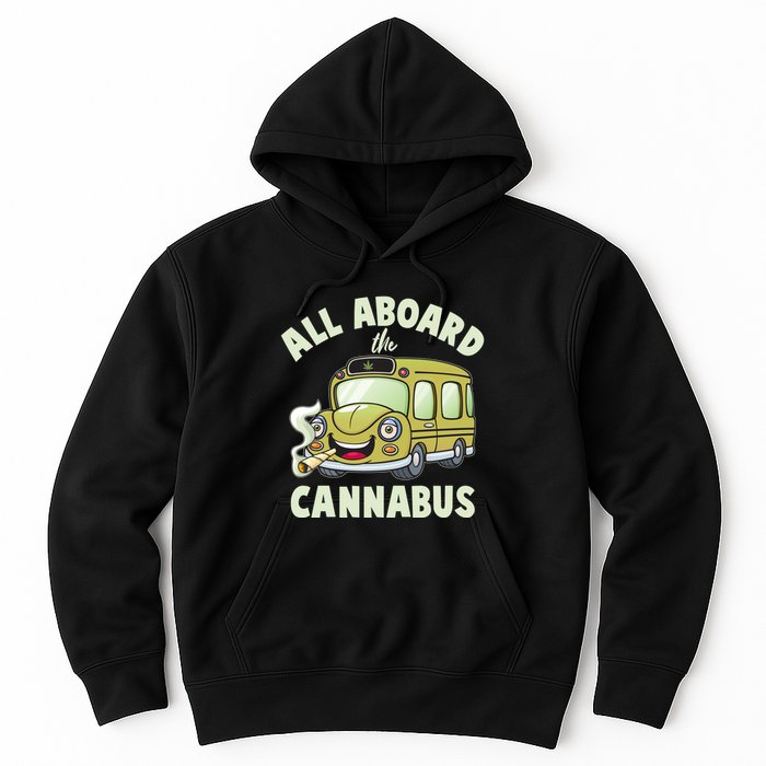 Funny All Aboard The Cannabus Hoodie