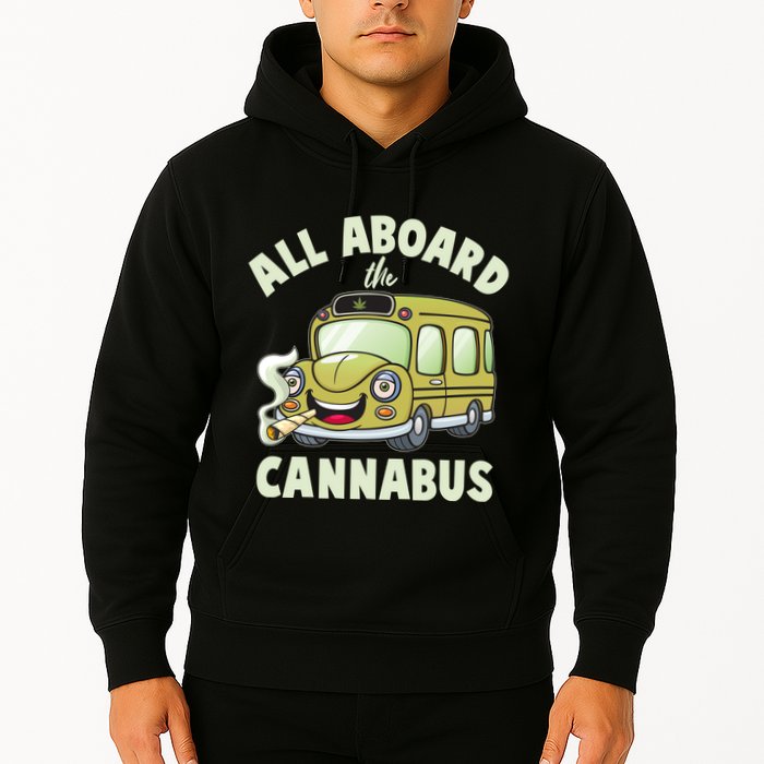 Funny All Aboard The Cannabus Hoodie