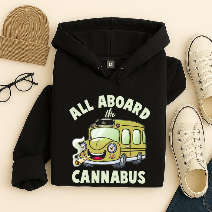 Funny All Aboard The Cannabus Hoodie