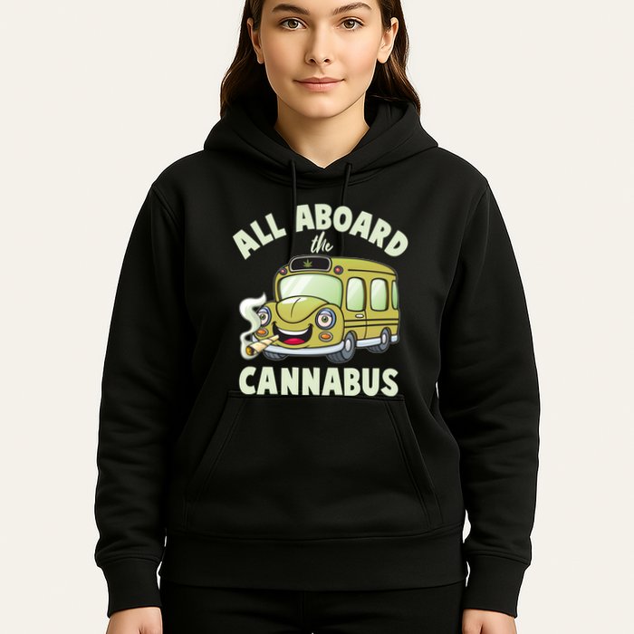 Funny All Aboard The Cannabus Hoodie
