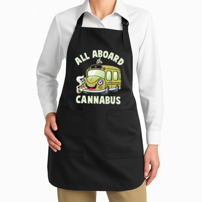 Funny All Aboard The Cannabus Apron