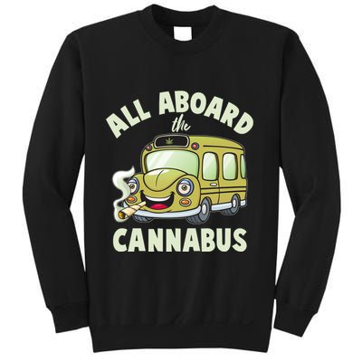 Funny All Aboard The Cannabus Sweatshirt
